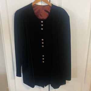 Dark green velvet long sleeved shirt